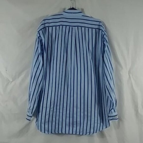 Faconnable Shirt Men's Blue White Striped Button Down Long Sleeve Size XL - Picture 2 of 8